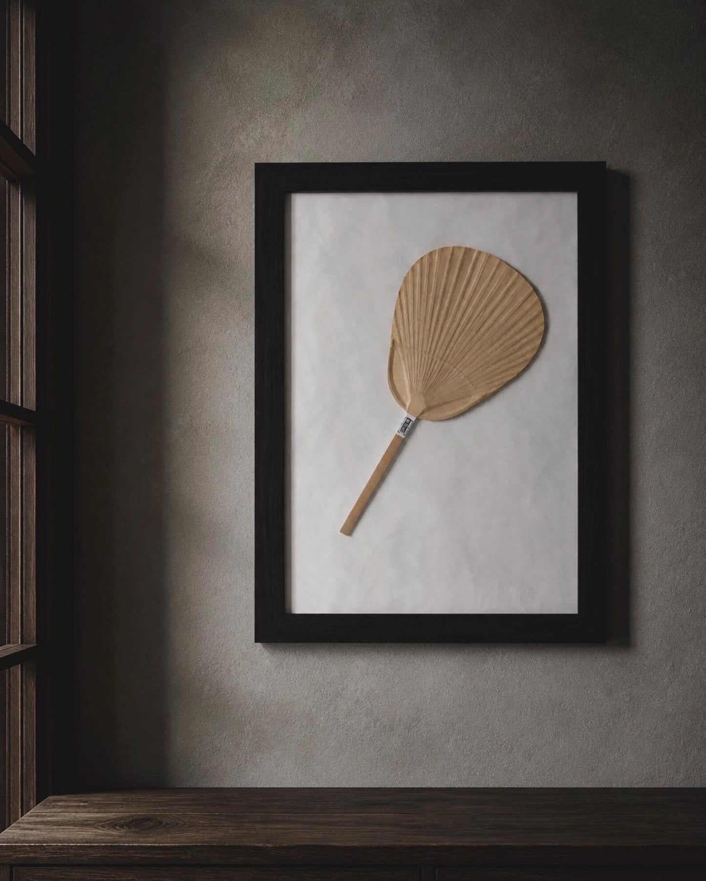 Framed Kakishibu Uchiwa Wall Art