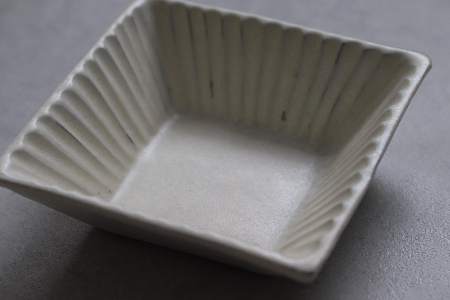 Set of 2 – Mashiko-yaki Square Plates by Naoki Yoshizawa | Discontinued Japanese Ceramic | White Glazed Artisan Dish | Wabi-Sabi Tableware