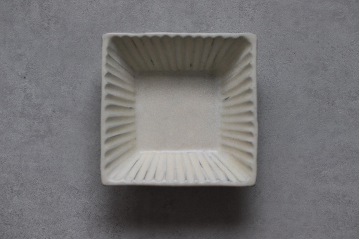 Set of 2 – Mashiko-yaki Square Plates by Naoki Yoshizawa | Discontinued Japanese Ceramic | White Glazed Artisan Dish | Wabi-Sabi Tableware