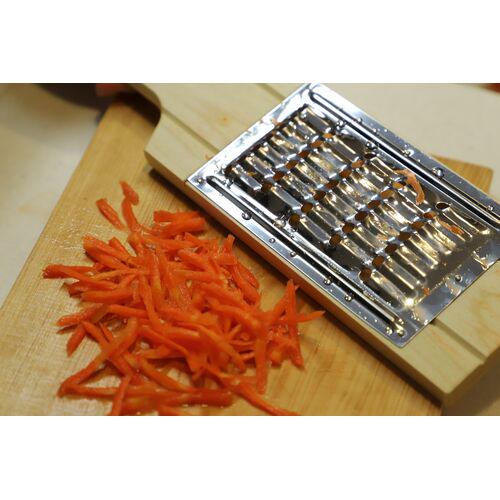 Japanese Wooden Julienne Grater | Kyoto Handmade Stainless Steel Mandoline | Traditional Kitchen Tool for Carrot & Daikon | Made in Japan