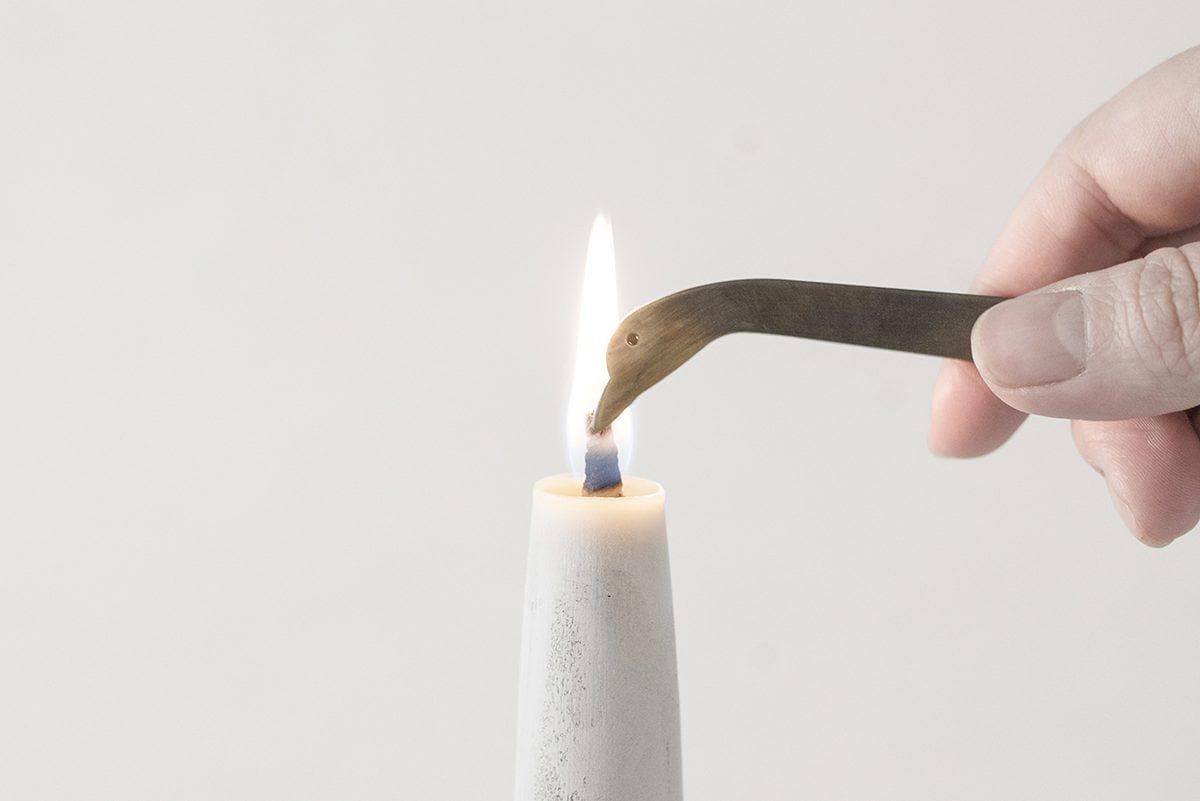 Brass Duck Candle Snuffer | Japanese Made Candle Extinguisher | Minimal Candle Tool | Modern Zen Home Decor