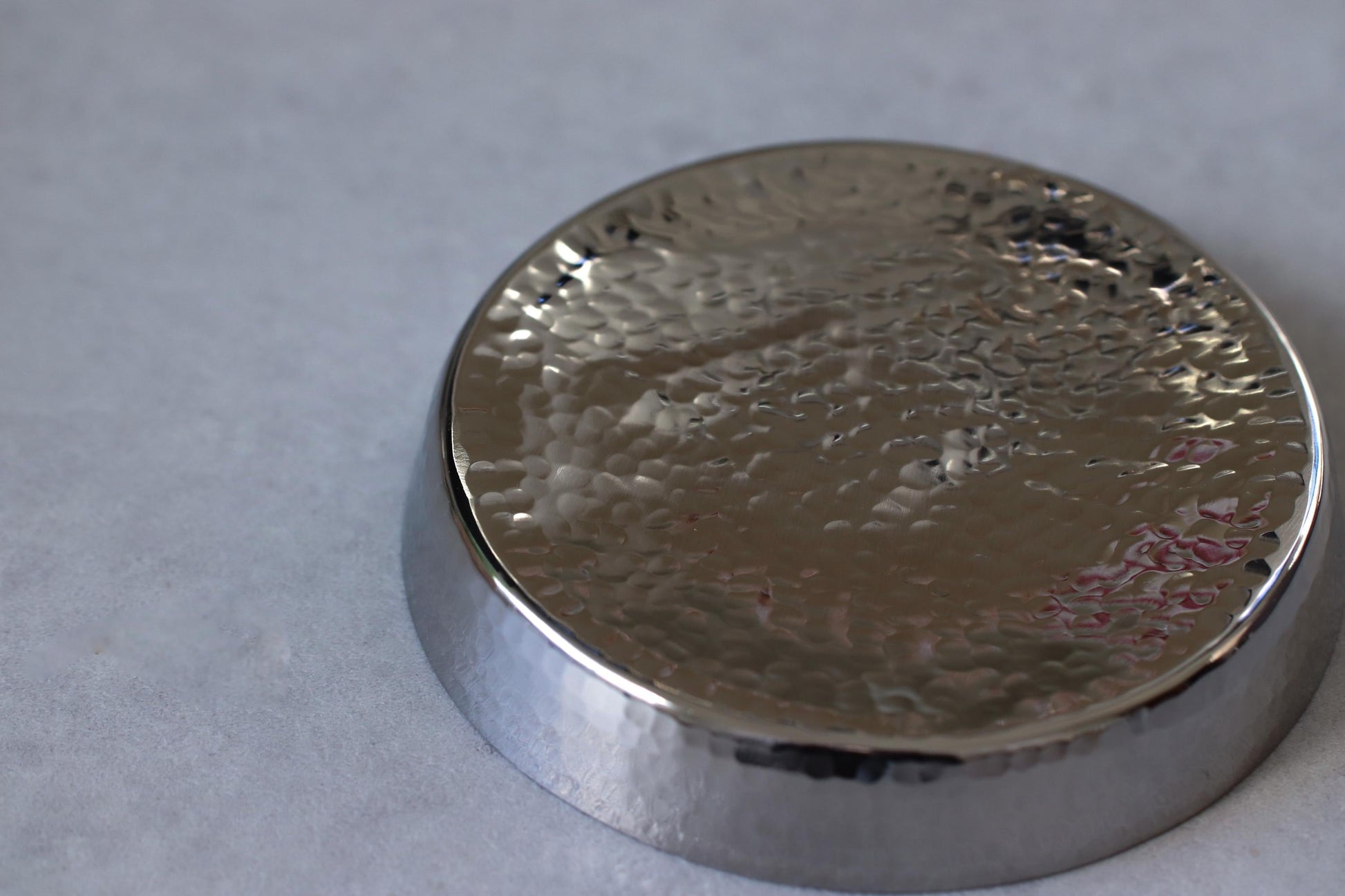 Hammered Stainless Steel Tray Small Serving Dish Minimal Modern Tableware Stylish Entertaining Tray