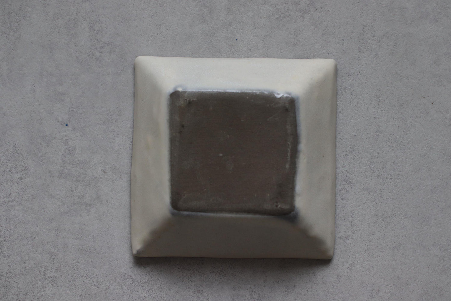 Set of 2 – Mashiko-yaki Square Plates by Naoki Yoshizawa | Discontinued Japanese Ceramic | White Glazed Artisan Dish | Wabi-Sabi Tableware
