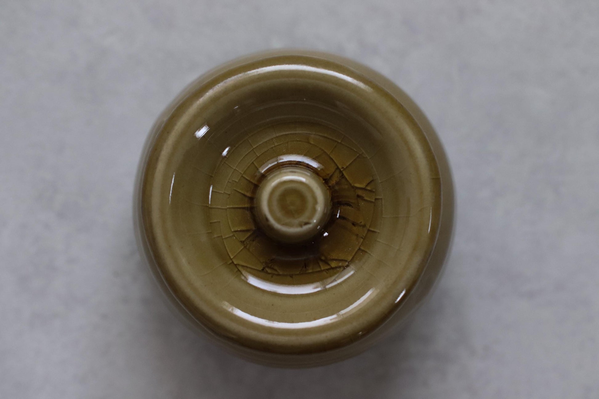 Japanese Ceramic Pickle Jar with Lid | Handmade Miso Pot | Traditional Tajimi Ware | Small Fermentation Crock | Olive / White /Brown |180ml