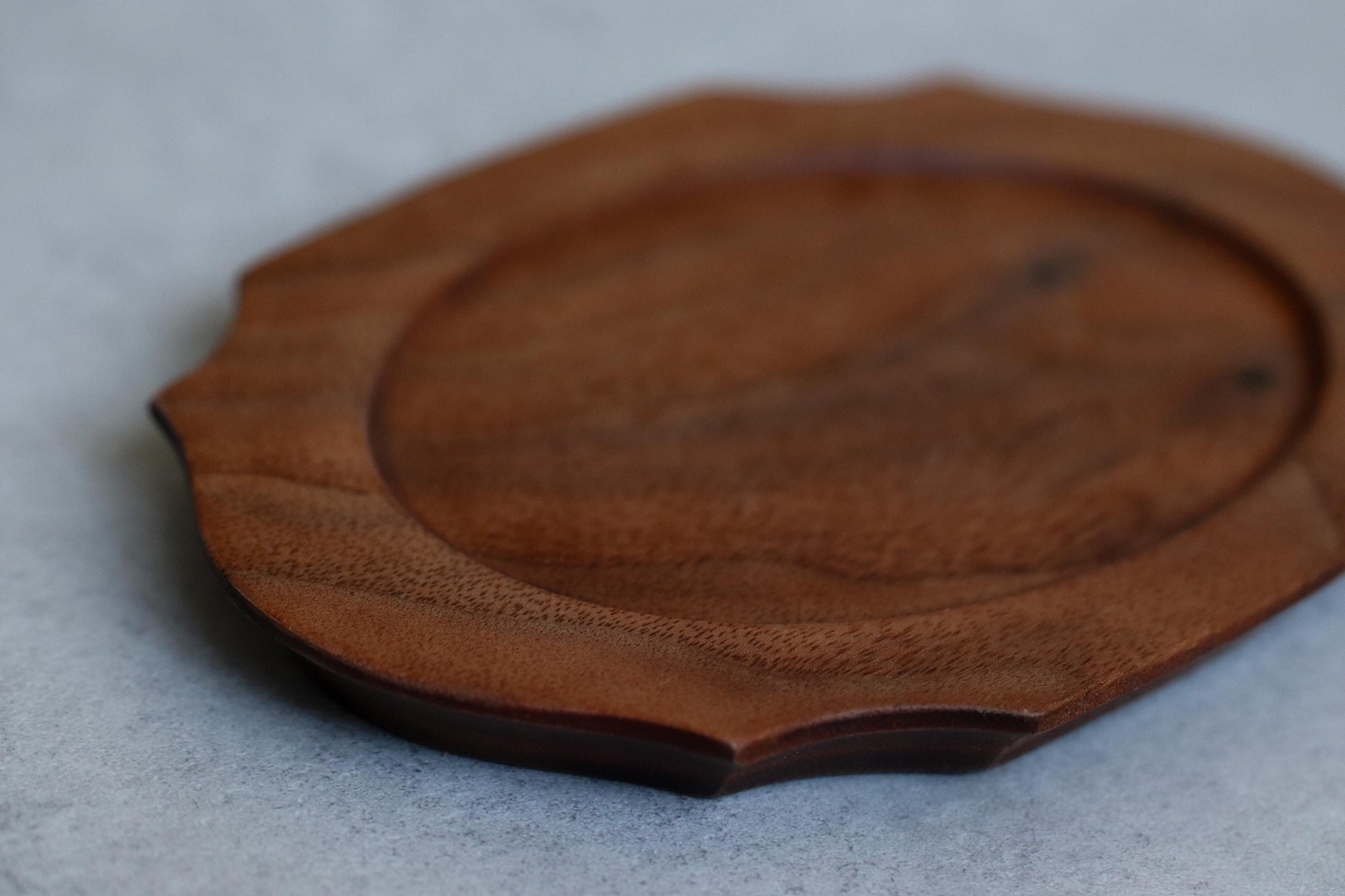 Japanese Wooden Plate | Handcrafted Walnut Small Tray | Unique Japanese Artisan Wood Dish | Oval Dessert Plate | Natural Wood Tableware
