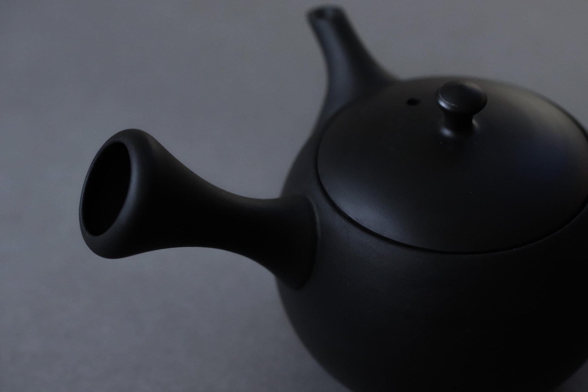 Tokoname Yaki Japanese Teapot | Handmade Black Kyusu with Ceramic Strainer | Traditional Pottery | Made in Japan