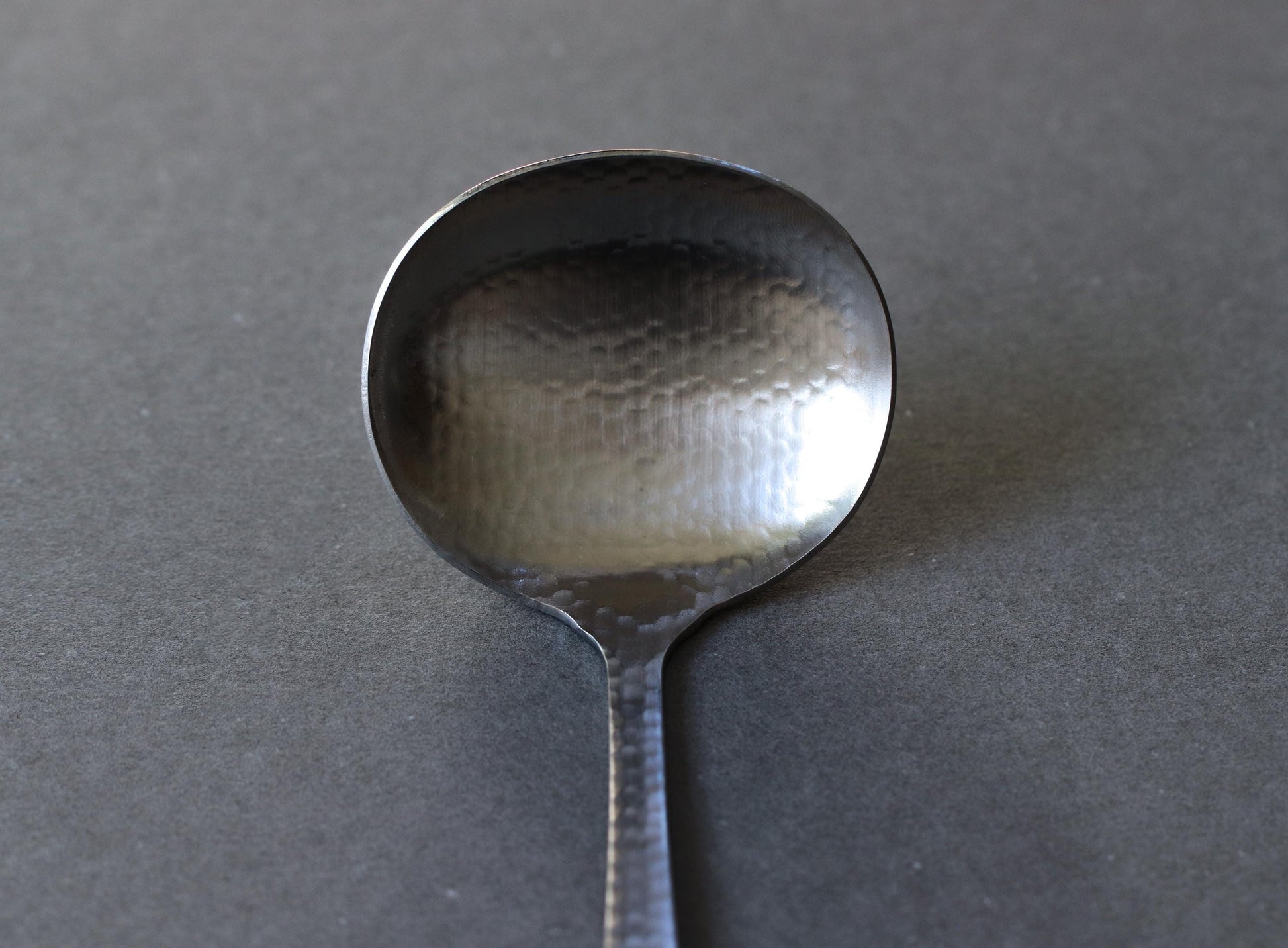 Japanese Stainless Steel Ladle, Hammered Finish Soup Ladle, Tsubame Sanjo Made Kitchen Utensil, Modern Wabi Sabi Cookware