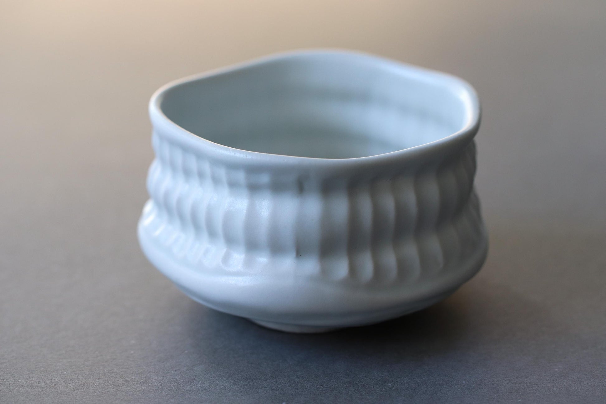 Japanese Matcha Bowl White, Handmade Mino Ware Tea Bowl with Gift Box, Modern Chawan for Tea Ceremony, Made in Japan Pottery
