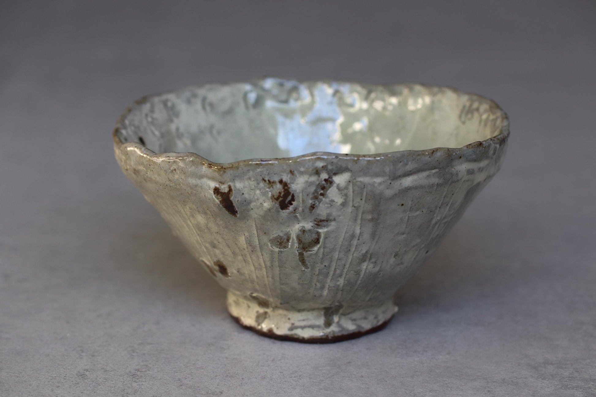Handcrafted Japanese Pottery Bowl | Wabi-Sabi Chawan Style Artisan Work | Rustic Glazed Ceramic Art | Unique One-of-a-Kind Piece