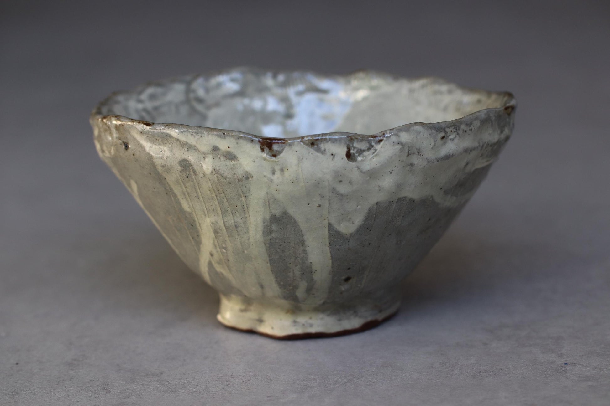 Handcrafted Japanese Pottery Bowl | Wabi-Sabi Chawan Style Artisan Work | Rustic Glazed Ceramic Art | Unique One-of-a-Kind Piece
