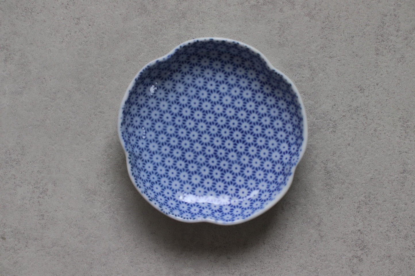 Azmaya Mamezara Small Plates | Japanese Porcelain from Amakusa | Inban Transfer Print Dobai Ash Glaze | Mix & Match – 4 Designs