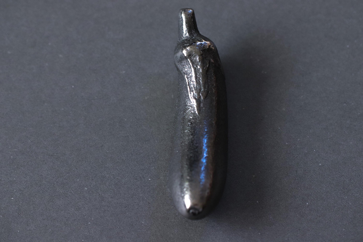 Japanese Cast Iron Eggplant | Nambu Tekki Iron Supplement Tool | Handmade Iron for Tea, Cooking & Pickles, Made in Japan
