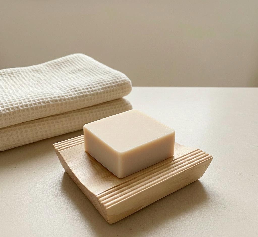 Japanese Hinoki Soap Dish | Natural Cypress Wood Soap Tray, Minimal Bathroom Decor, Handmade Wooden Soap Holder from Japan