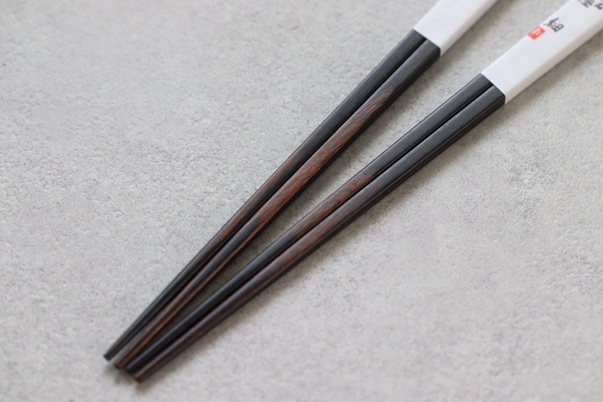 Japanese Laminated Wood Chopsticks 23cm Minimal Black & Natural Design | Durable Water-Resistant | Made in Japan
