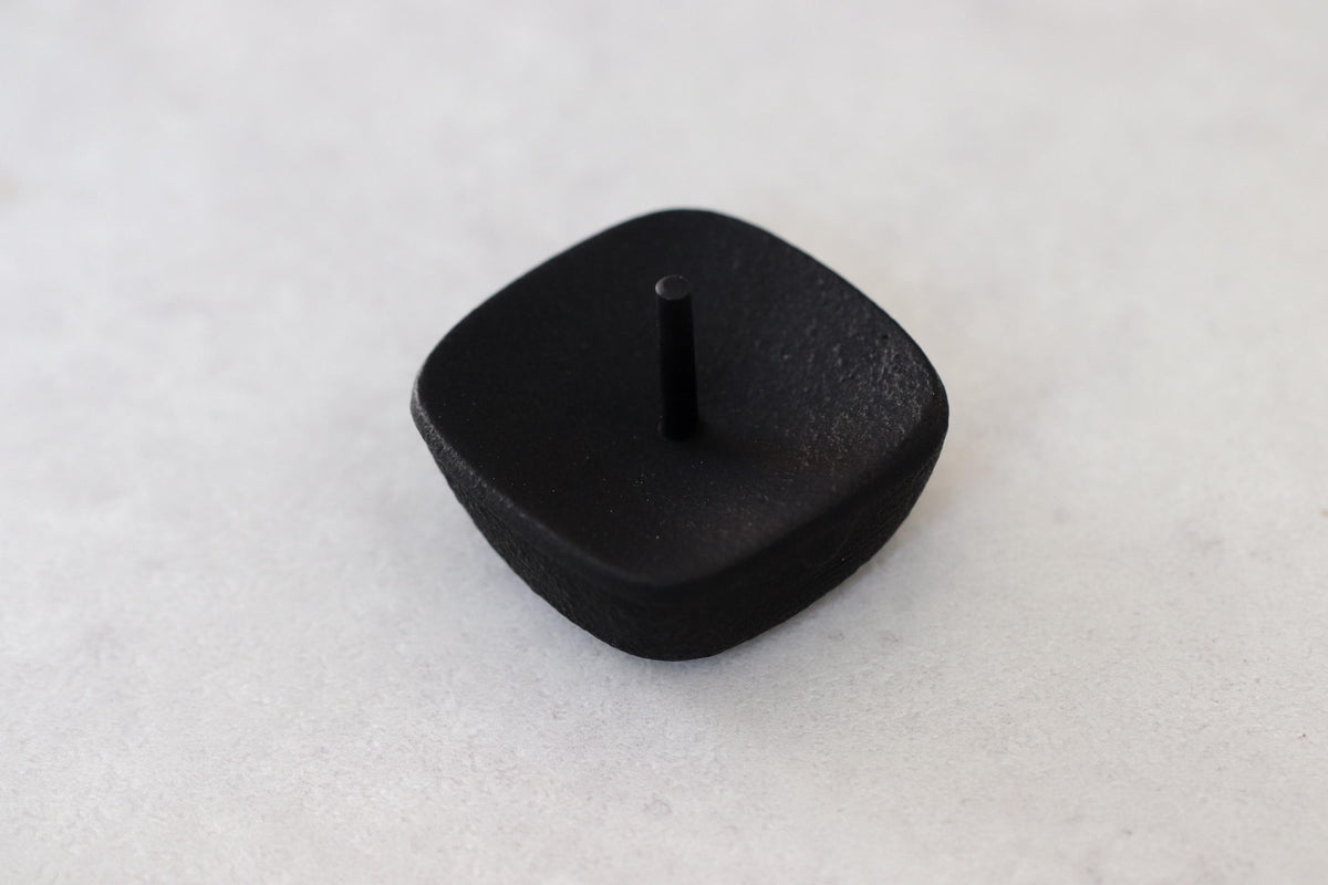 Japanese Cast Iron Candle Holder | Nambu Ironware | Minimal Black Candlestick | Made in Japan | Tea Ceremony Decor