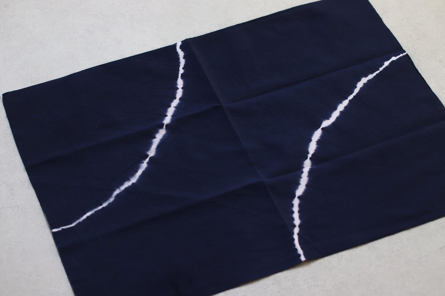 Kyoto Shibori Dyed Handkerchief, Japanese Traditional Tie Dye Cotton Hand Towel, Artisan Made, Indigo Blue, Made in Japan