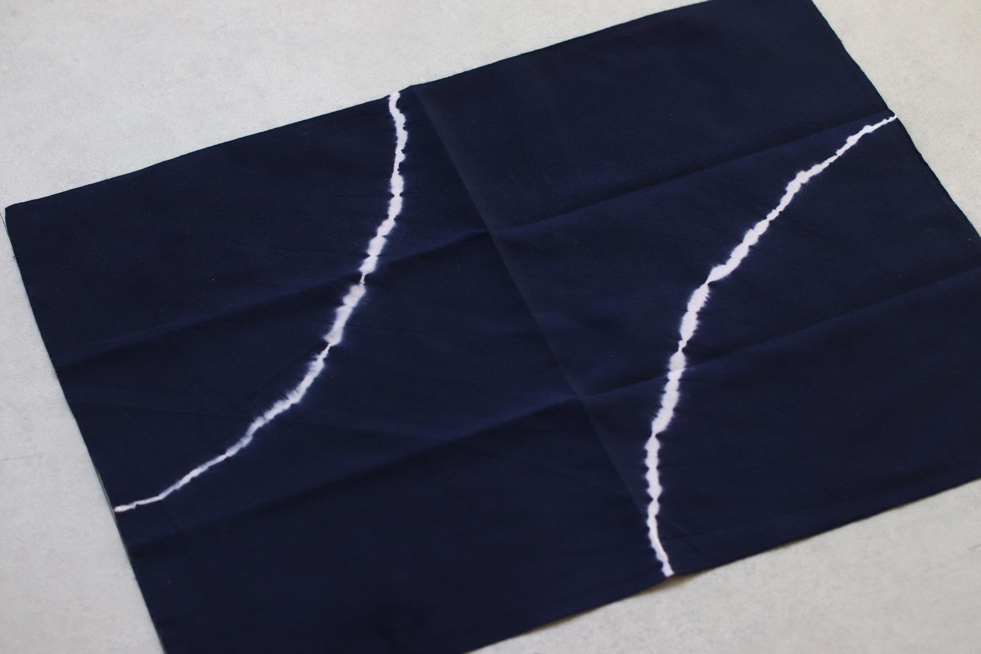 Kyoto Shibori Dyed Handkerchief, Japanese Traditional Tie Dye Cotton Hand Towel, Artisan Made, Indigo Blue, Made in Japan