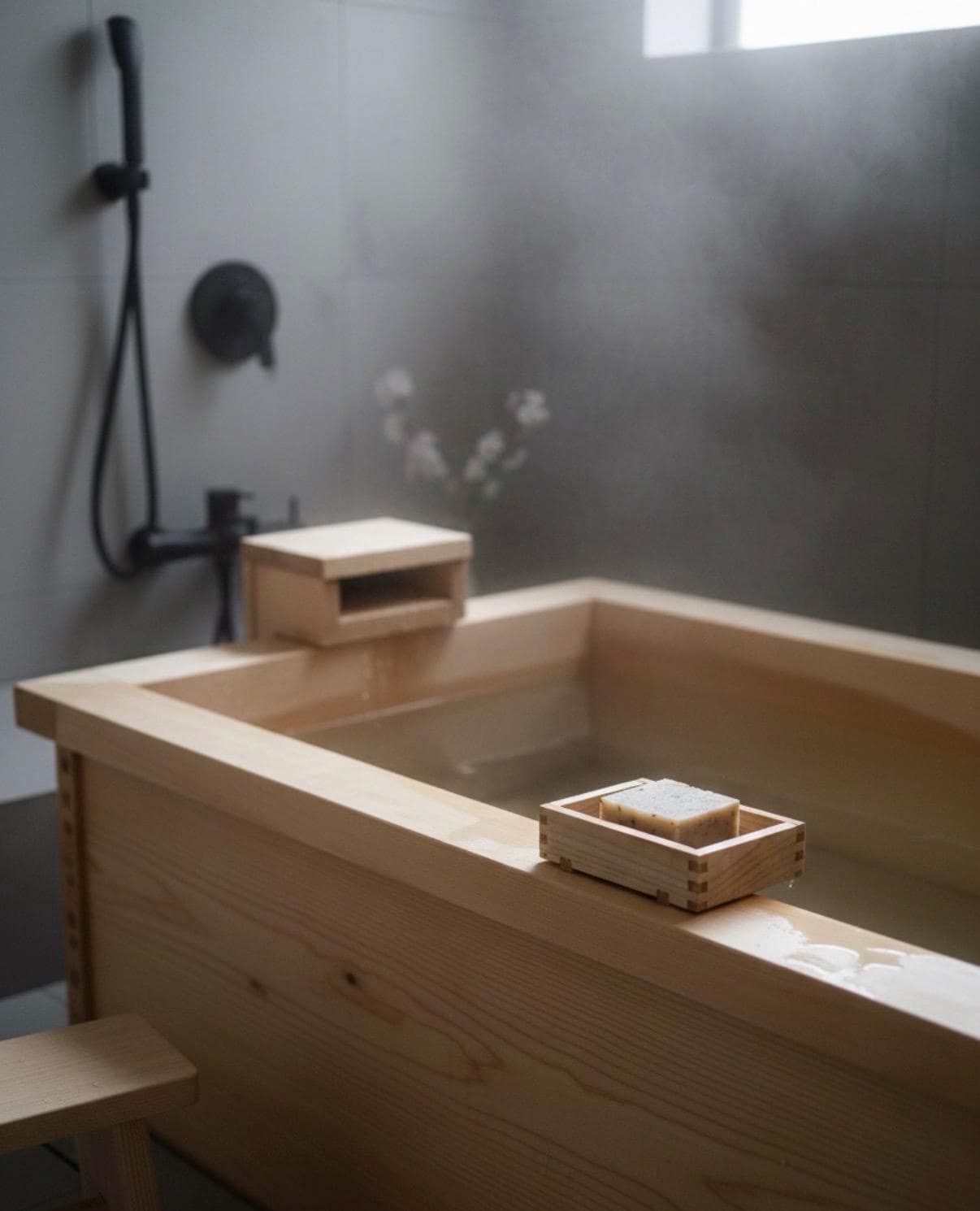 Japanese Hinoki Cypress Soap Dish Wooden Soap Holder Minimal Bathroom Decor Made in Japan