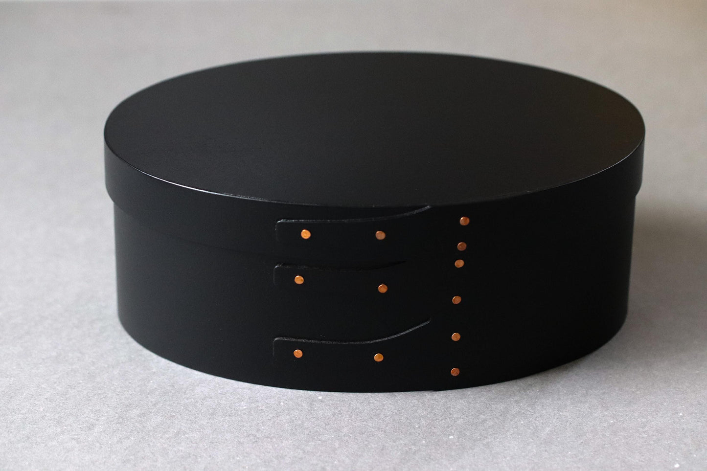 Shaker Oval Box S Black, Cherry Wood Storage Box, Minimalist Wooden Organizer, Wabi Sabi Home Decor