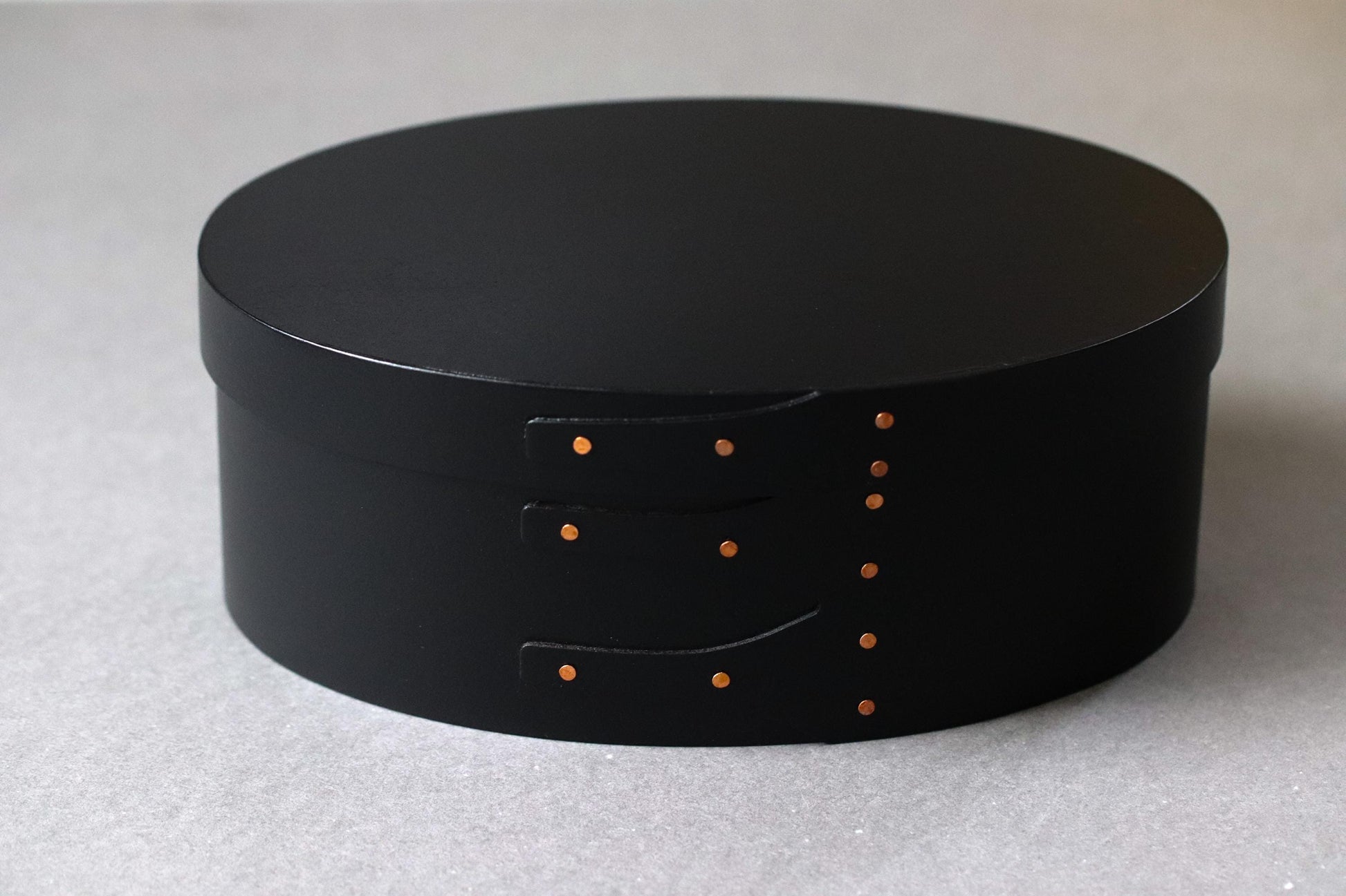 Shaker Oval Box S Black, Cherry Wood Storage Box, Minimalist Wooden Organizer, Wabi Sabi Home Decor