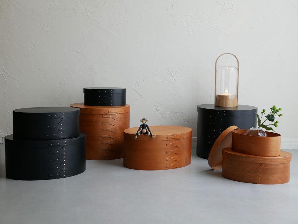 Shaker Oval Box S or M , Cherry Wood Storage Box, Minimalist Wooden Organizer, Wabi Sabi Home Decor