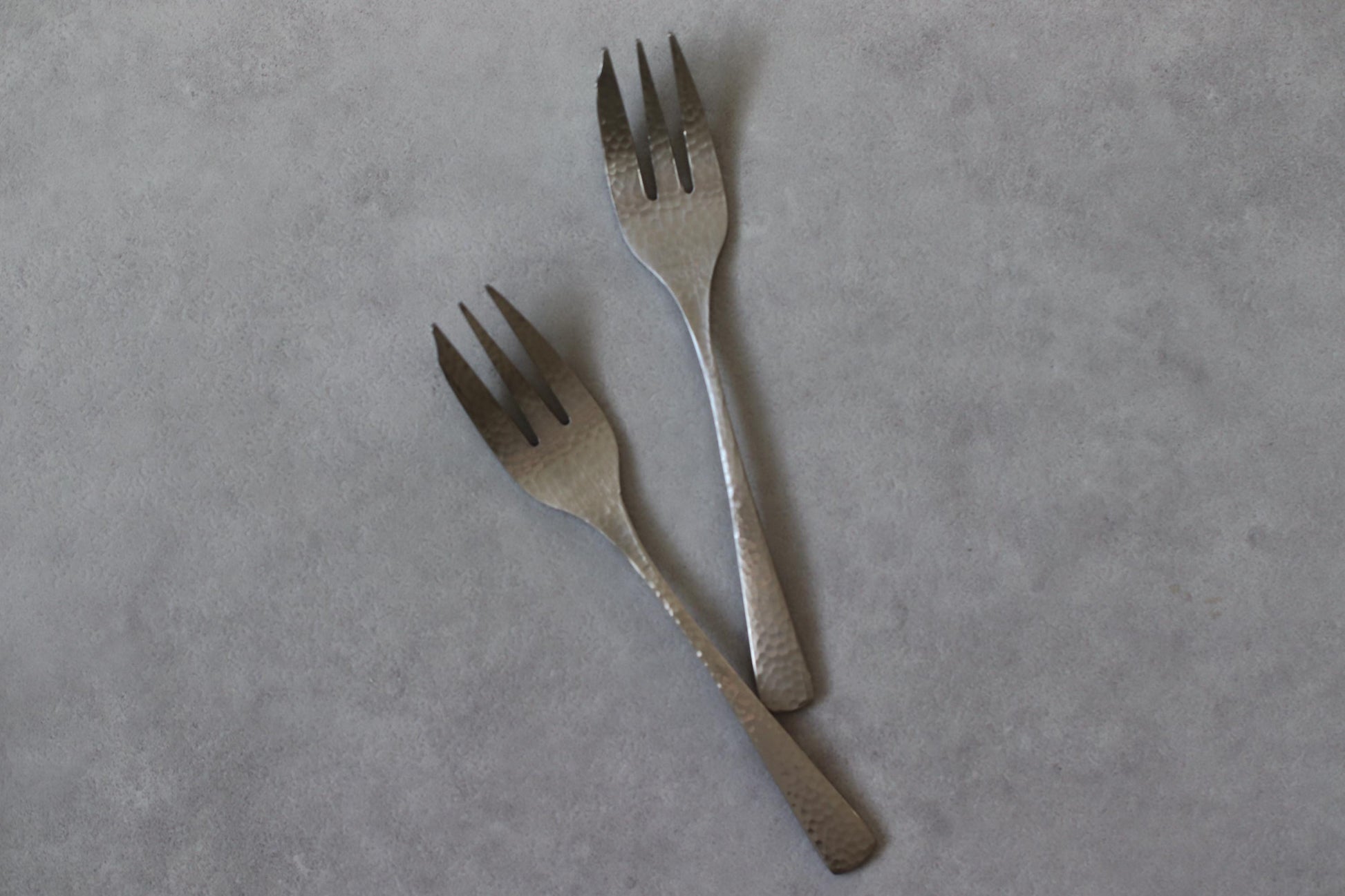 Japanese Hammered Dinner Fork | Stainless Steel Fork | Made in Japan Tsubame-Sanjo | Wabi Sabi Minimal Cutlery