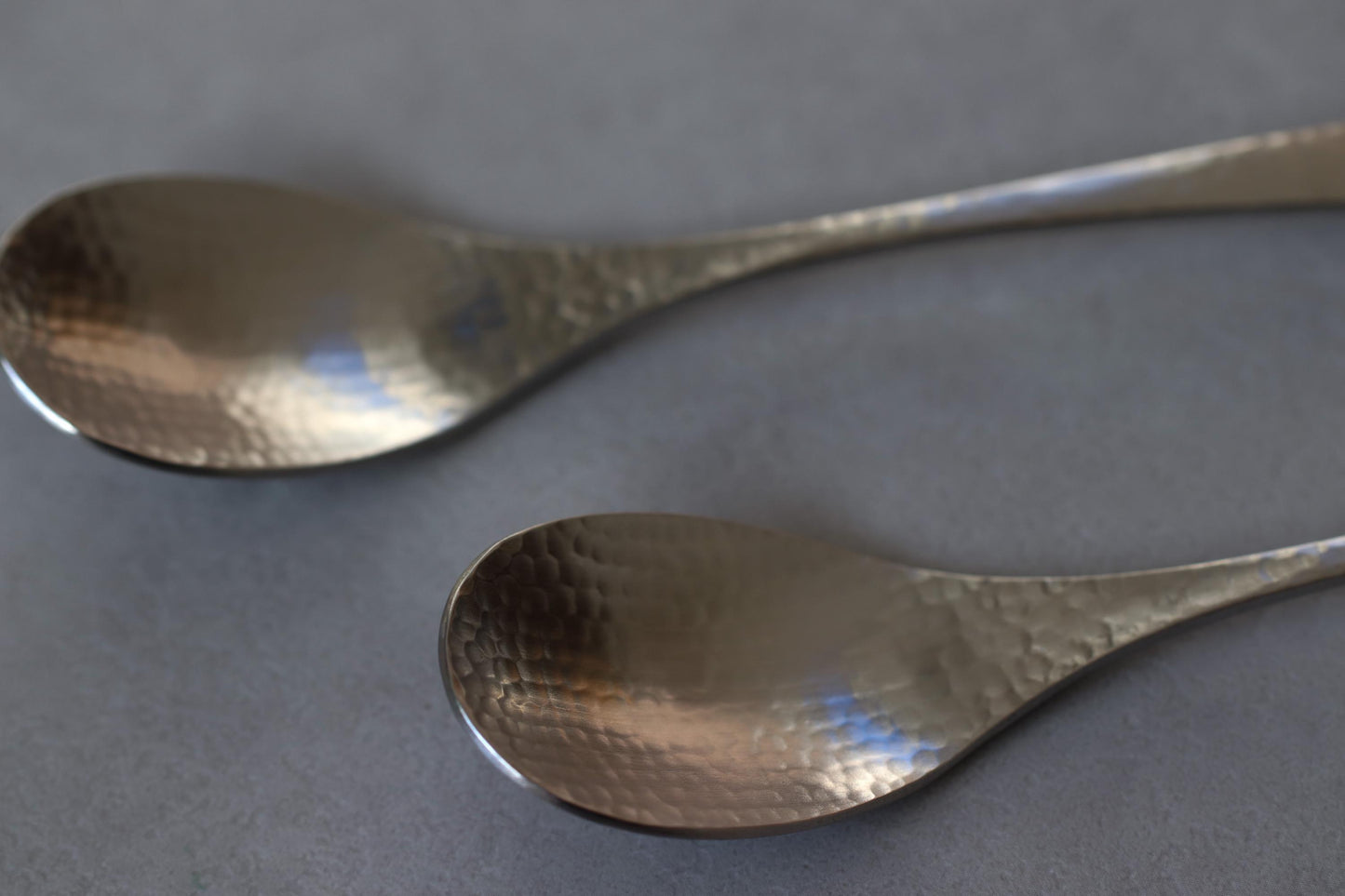Japanese Hammered Stainless Steel Spoon | Tsubame Sanjo Cutlery | Minimal Japanese Tableware | Handmade Style Kitchen Spoon