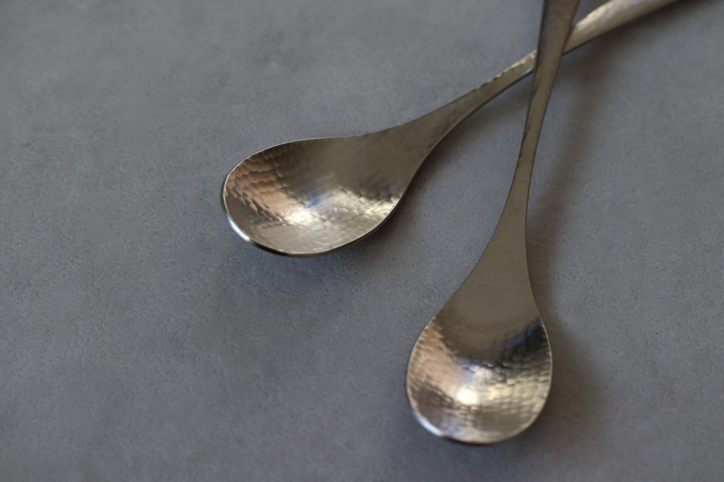 Japanese Hammered Stainless Steel Spoon | Tsubame Sanjo Cutlery | Minimal Japanese Tableware | Handmade Style Kitchen Spoon