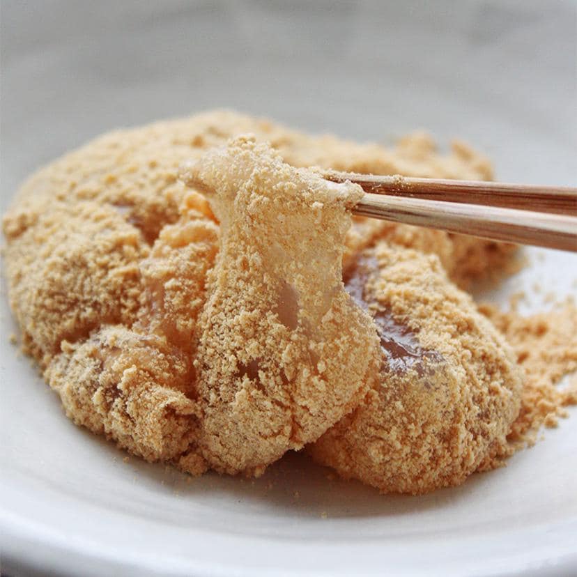Warabi Mochi Kit–Japanese Dessert Set | Vegan Friendly | Water-Only Warabi Mochi Powder,Kinako,Organic Okinawa Brown Sugar, Bamboo Fork