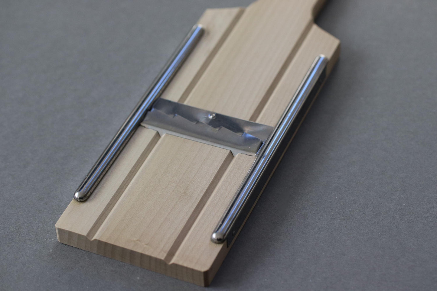 Japanese Tanzaku Vegetable Slicer – Hinoki & Magnolia Wood Mandoline, Stainless Steel Blade, Made in Japan