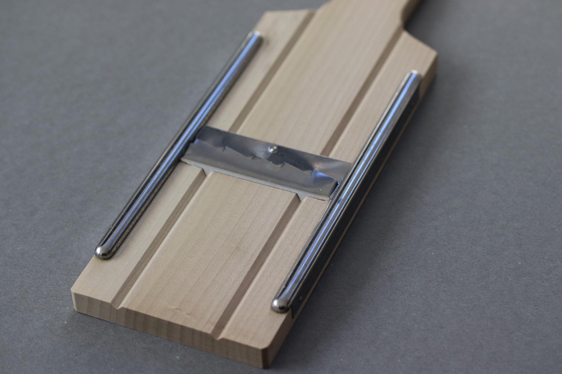 Japanese Tanzaku Vegetable Slicer – Hinoki & Magnolia Wood Mandoline, Stainless Steel Blade, Made in Japan