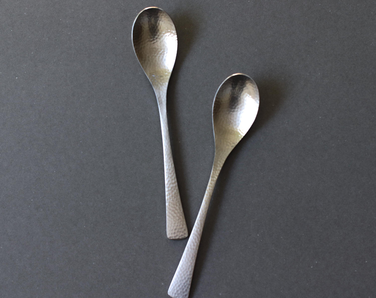 Japanese Hammered Stainless Steel Spoon | Tsubame Sanjo Cutlery | Minimal Japanese Tableware | Handmade Style Kitchen Spoon