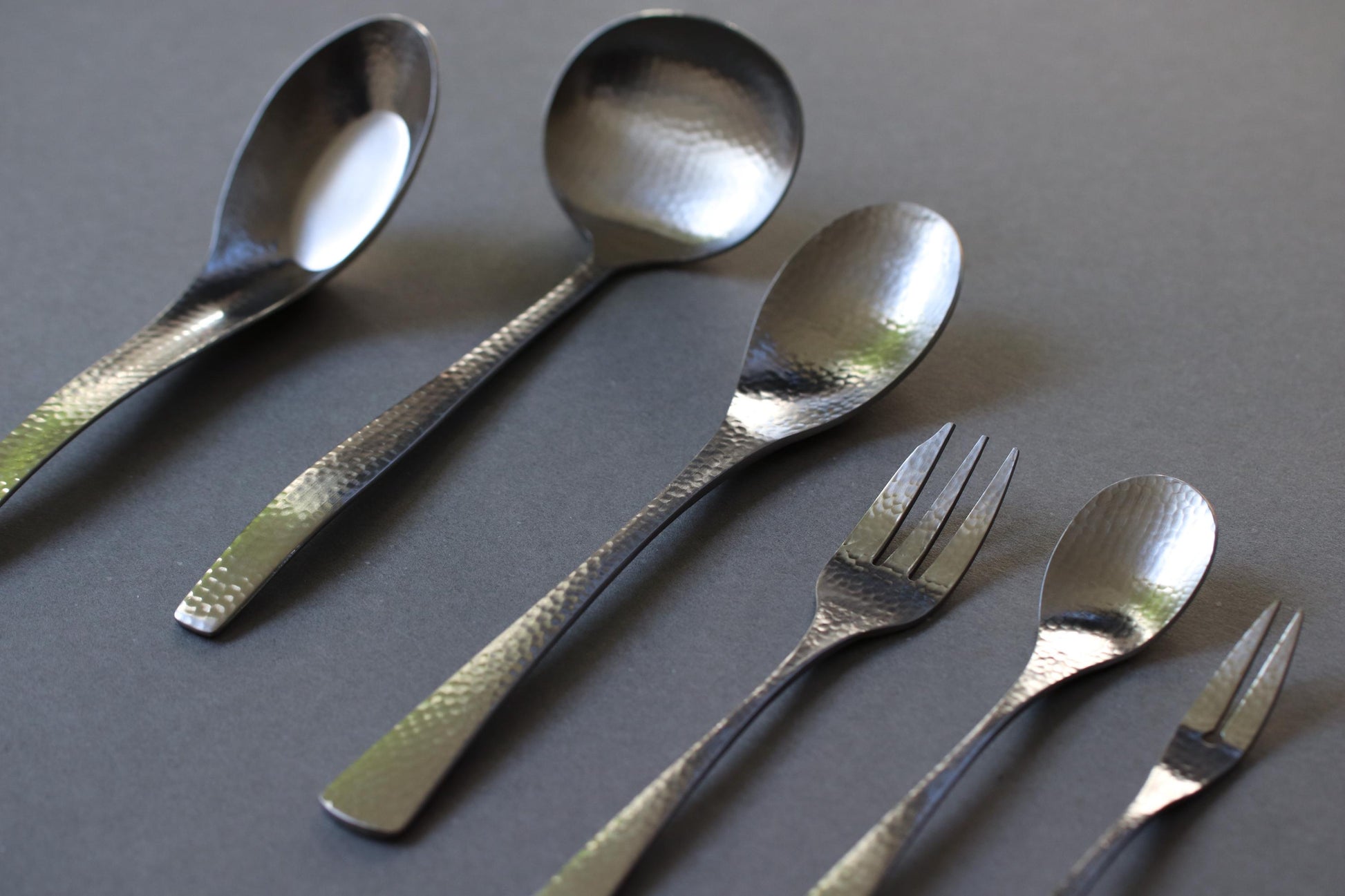 Japanese Hammered Stainless Steel Spoon | Tsubame Sanjo Cutlery | Minimal Japanese Tableware | Handmade Style Kitchen Spoon