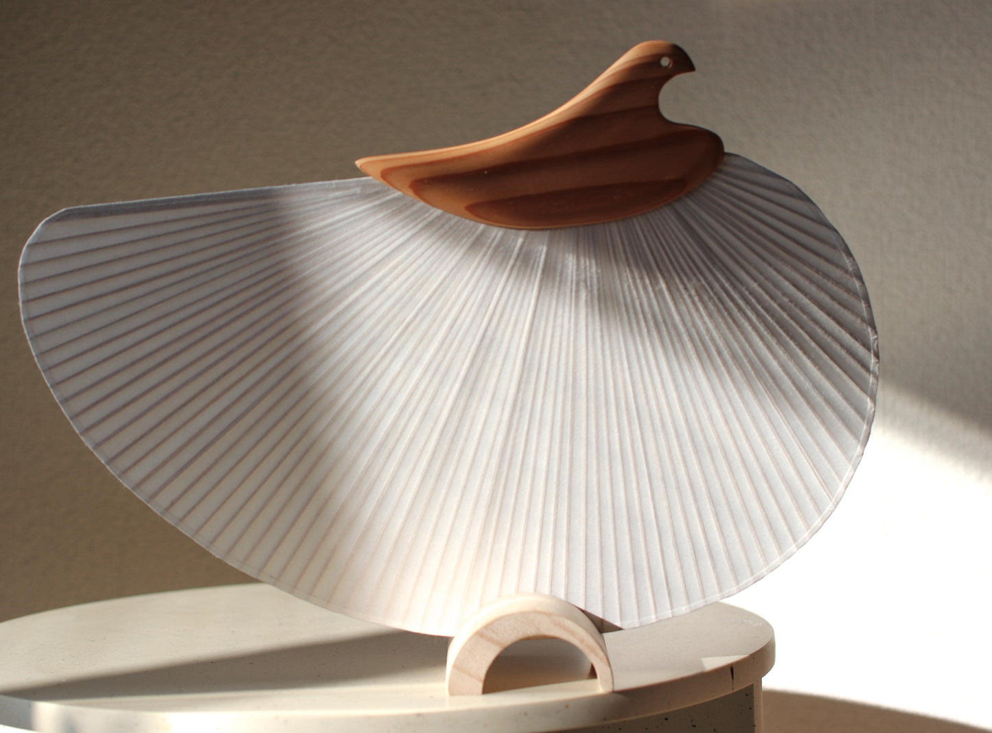 Handcrafted Edo-Style Miyako Uchiwa Fan – Chidori Shape | Fine Bamboo Ribs & Uchiyama Washi | Traditional Japanese Craft