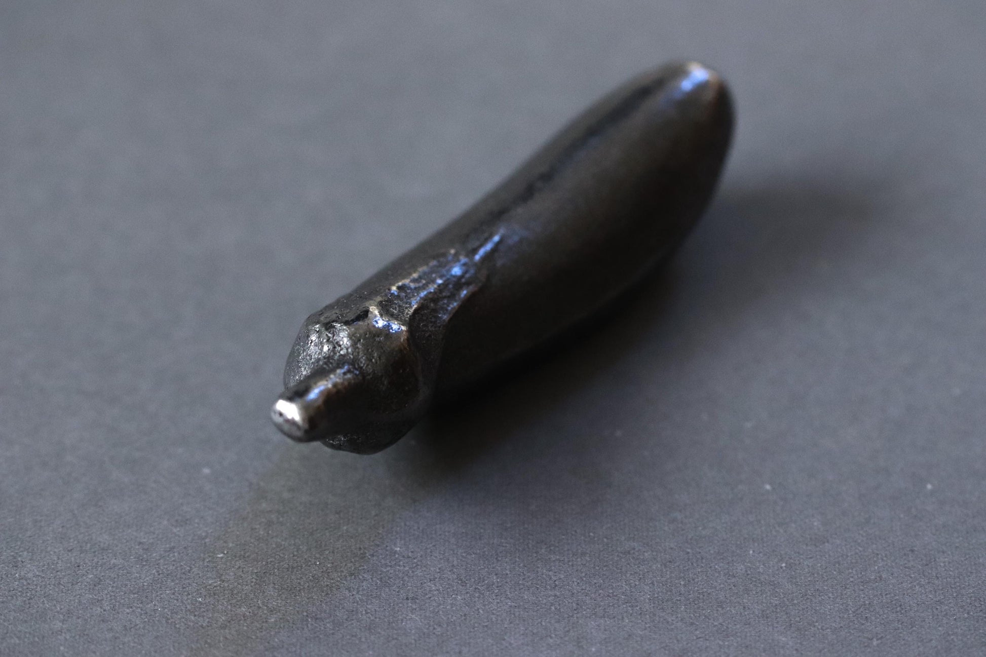 Japanese Cast Iron Eggplant | Nambu Tekki Iron Supplement Tool | Handmade Iron for Tea, Cooking & Pickles, Made in Japan