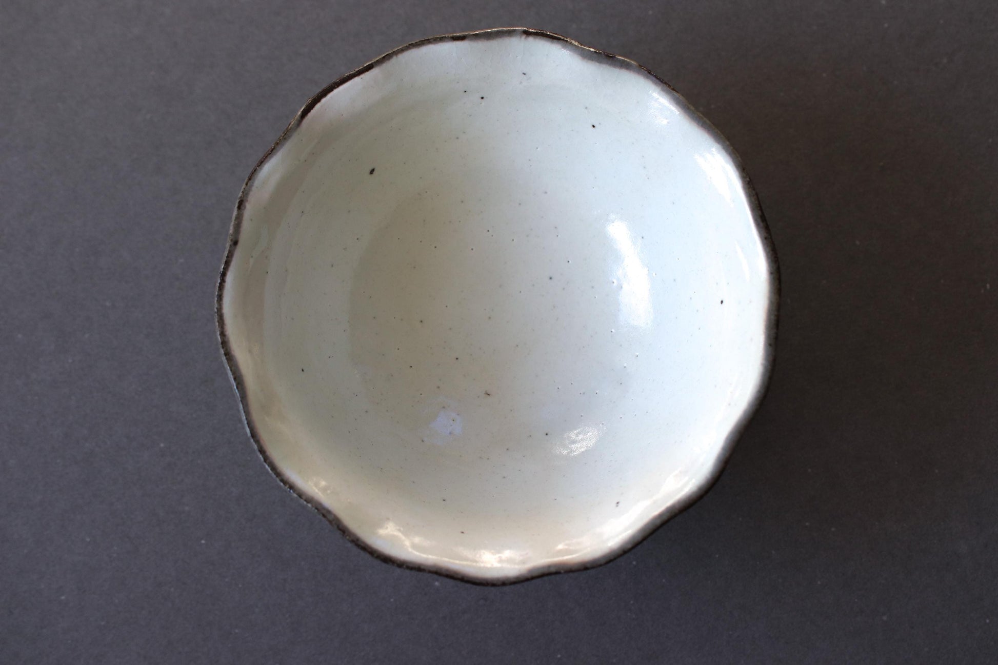 Japanese Mino Ware Small Bowl, Kairagi Glaze Ceramic Bowl, Floral Rim Kobachi, Wabi Sabi Tableware, Made in Japan