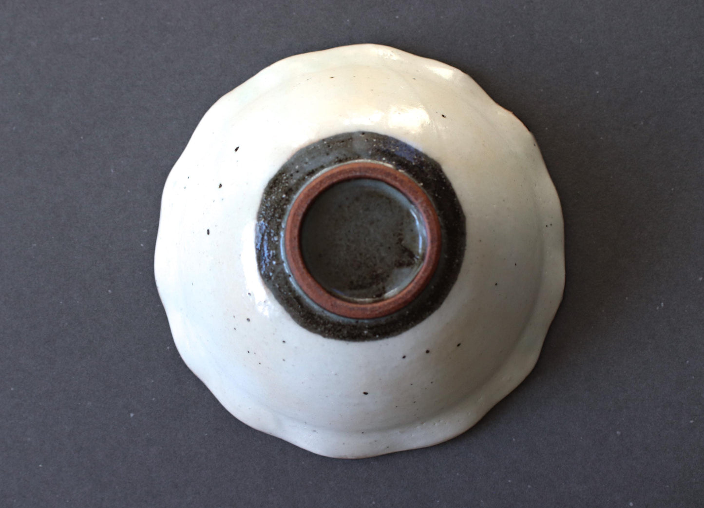 Japanese Mino Ware Small Bowl, Kairagi Glaze Ceramic Bowl, Floral Rim Kobachi, Wabi Sabi Tableware, Made in Japan