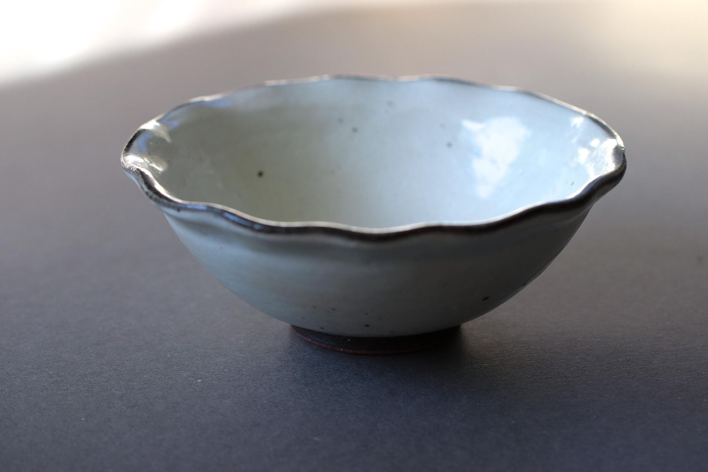 Japanese Mino Ware Small Bowl, Kairagi Glaze Ceramic Bowl, Floral Rim Kobachi, Wabi Sabi Tableware, Made in Japan