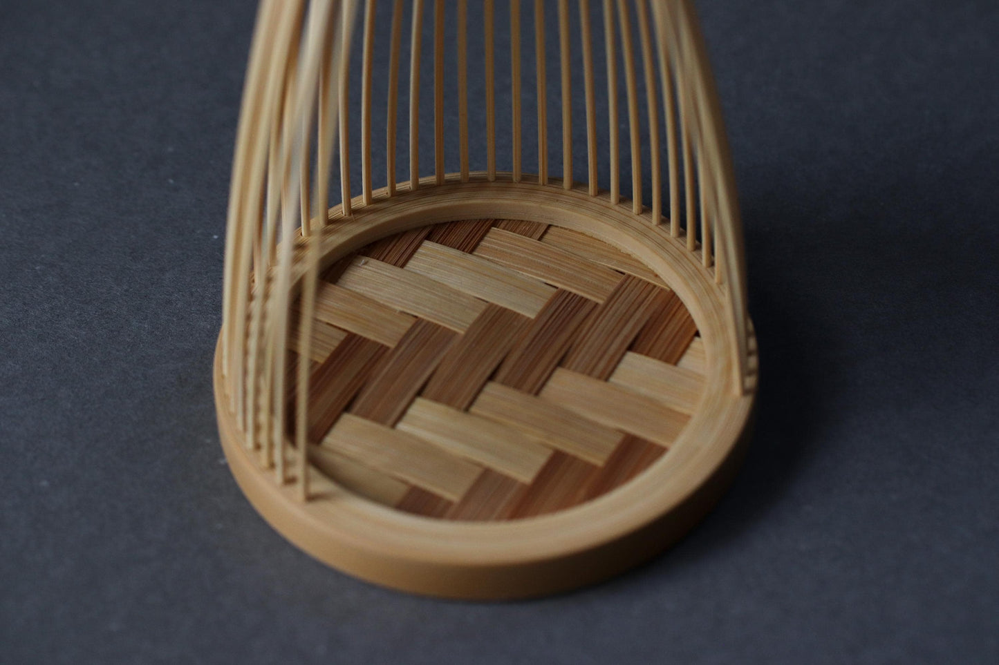 Suruga Bamboo Sculpture Lantern “Shinsetsu” — Traditional Japanese Craft, Fine Bamboo Art, Minimalist LED Candle Holder, Made in Japan