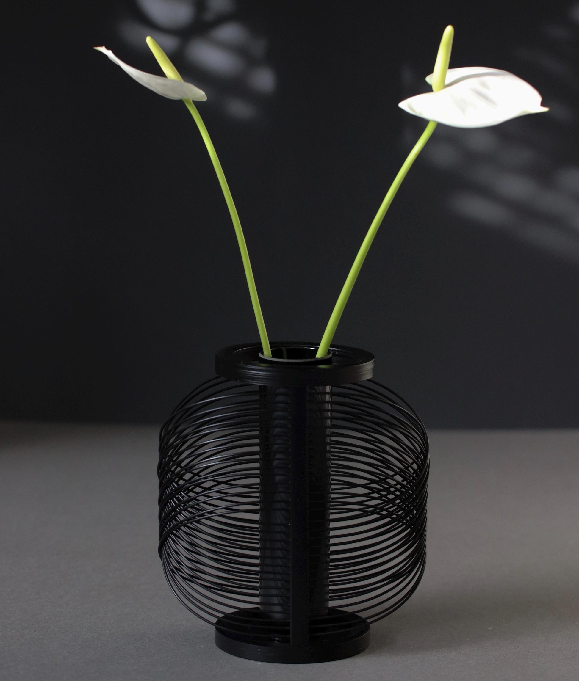 Shizuoka Japanese Bamboo Ikebana Vase | Handcrafted Round Bamboo Flower Vase with Cedar Stand | Minimal Wabi Sabi Home Decor