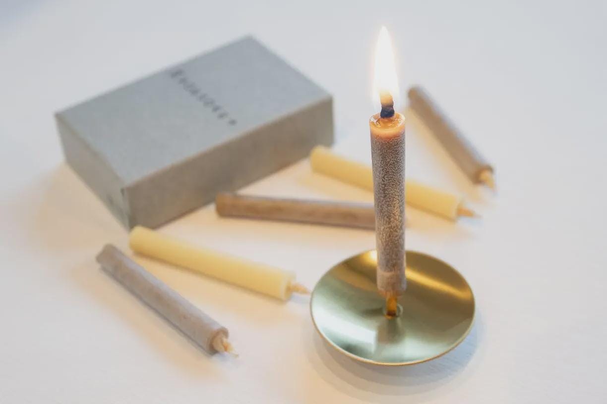 Japanese Meditation Candles, 20 Minute Burn Time, Natural Plant Wax, Mixed Set of 10, Wabi Sabi Candle, Made in Japan