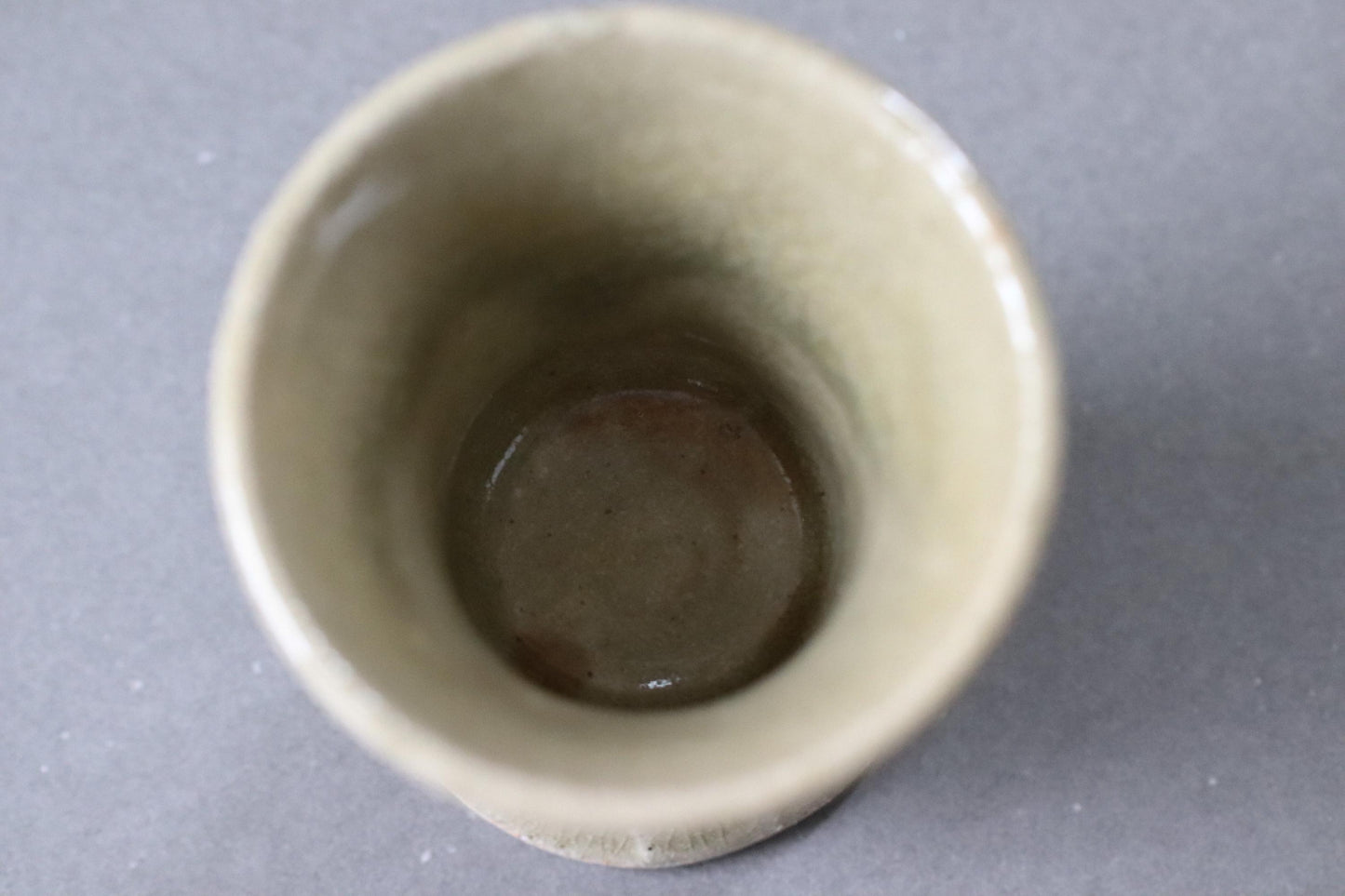 Japanese Studio Pottery Cup, Artist Made Small Vessel, Wabi Sabi Ceramic Cup, Handmade Stoneware, Vintage Stock