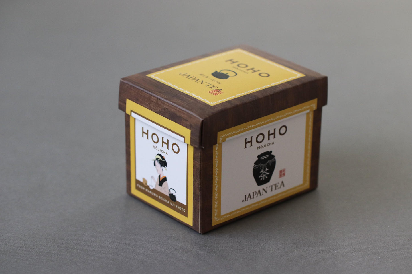HOHO Uji Hojicha Tea Bags 6pcs | Kyoto Roasted Stem Green Tea | Japan Tea Award Winner | Japanese Tea Gift | Retro Tea Box Package