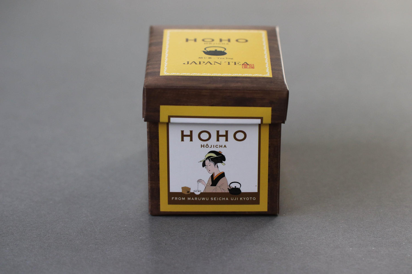 HOHO Uji Hojicha Tea Bags 6pcs | Kyoto Roasted Stem Green Tea | Japan Tea Award Winner | Japanese Tea Gift | Retro Tea Box Package