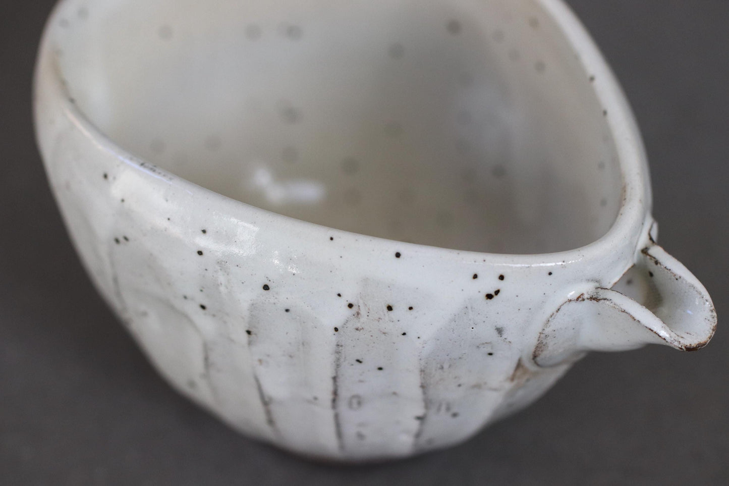 Handmade Japanese Tokkuri Sake Carafe | Kohiki White Ceramic Bottle | One of a Kind Pottery | Wabi Sabi Tableware | 280ml