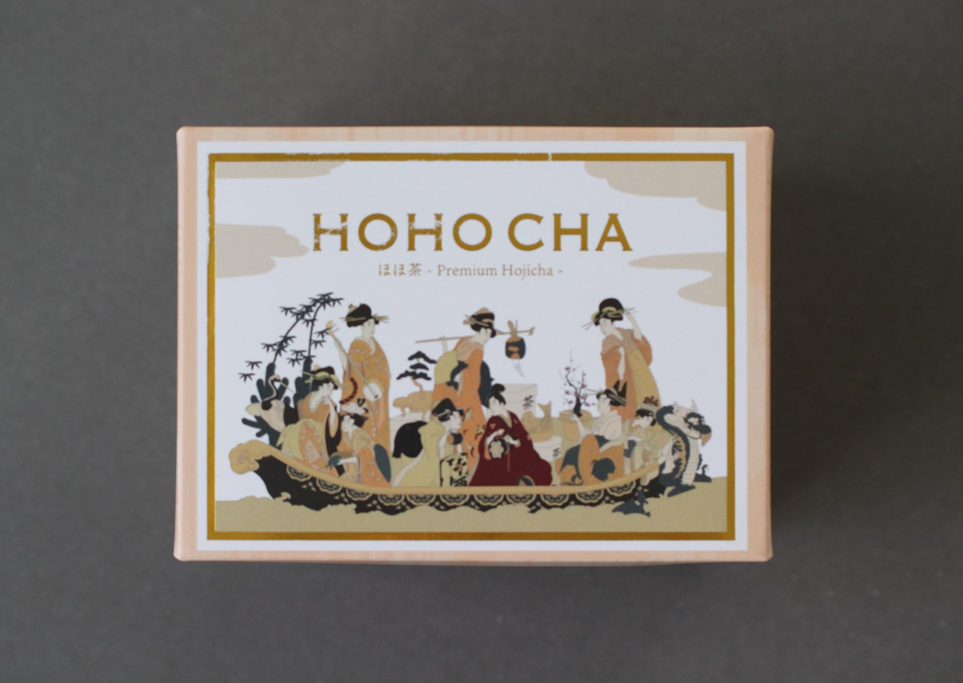 HOHO CHA Premium Blend Hojicha Tea Bags (15 x 3g) | Japanese Roasted Green Tea from Uji Kyoto | Elegant Tea Box Gift