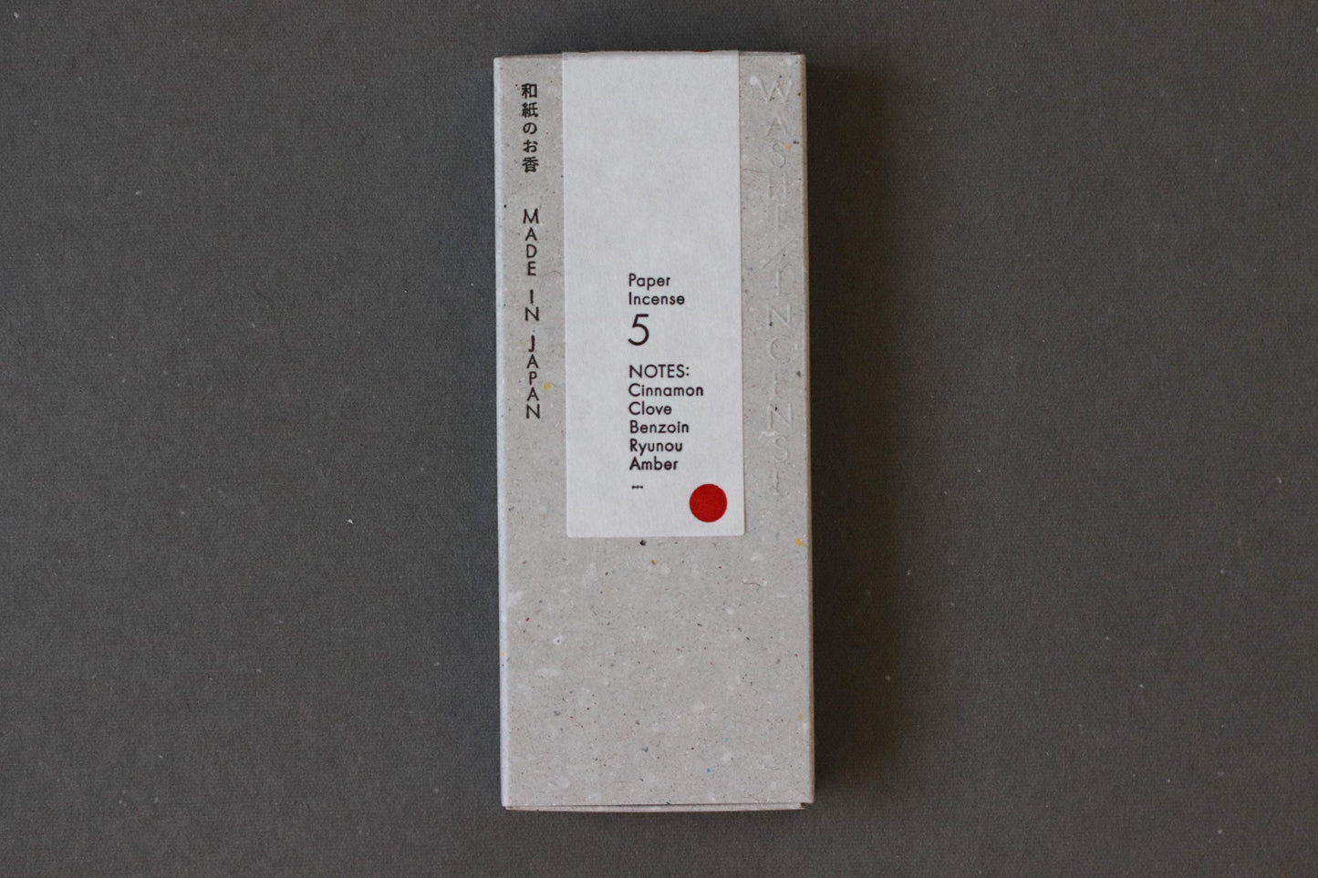 Washi Incense Paper Incense (5 Scents) | Japanese Incense from Awaji Island | Positive Message Printed | Kunjudo Patented Technology | Gift