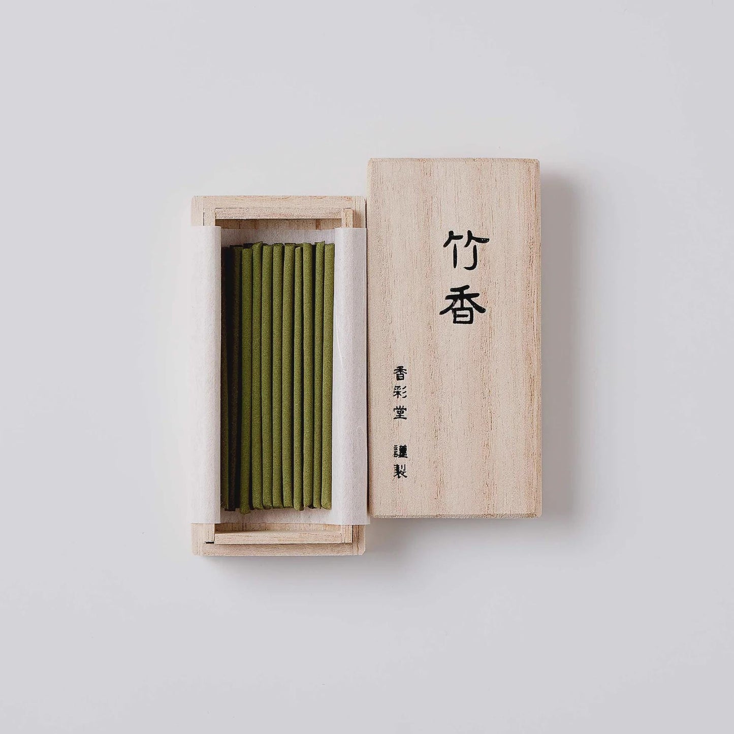 Kousaido Japanese Incense Sticks “Bamboo Grove” | Fresh Woody Scent | Lily of the Valley & Bergamot | 30 Sticks in Paulownia Box | Zen Gift