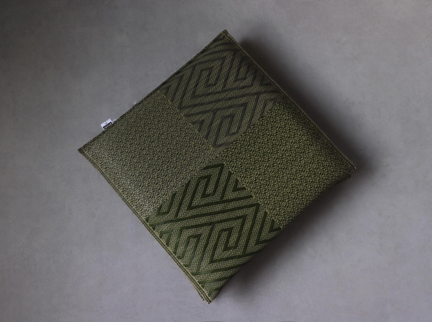 2-Piece Igusa Tatami Cushion Set | Authentic Japanese Woven Zabuton | Minimalist Green Floor Decor | Made in Japan