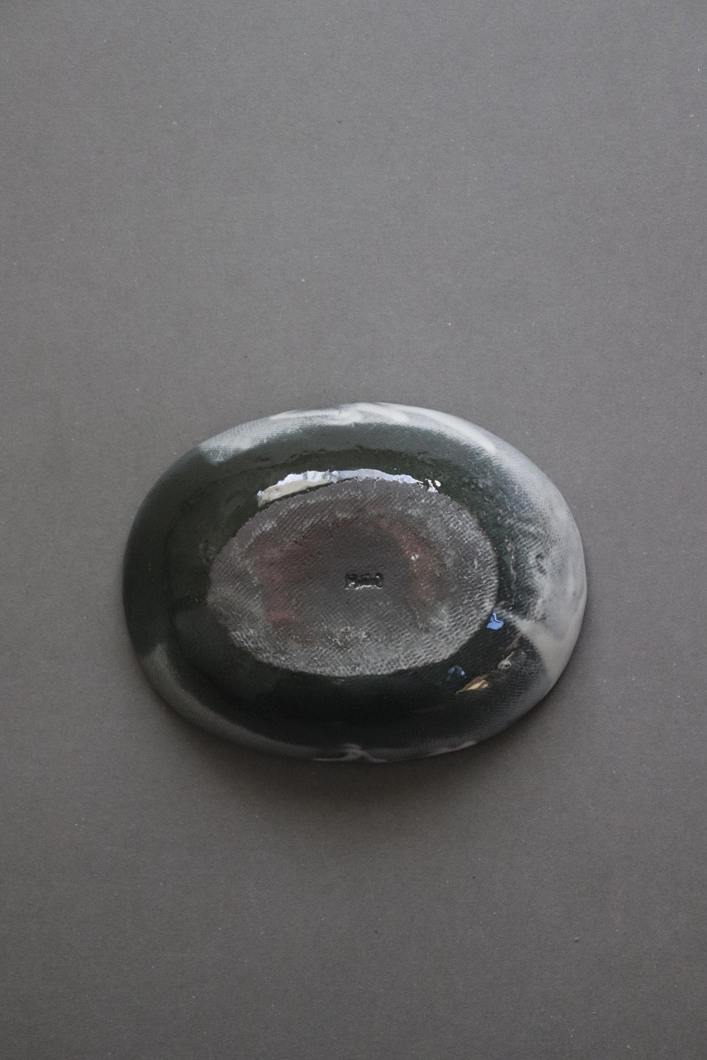 Shigaraki Oval Bowl | Kohiki White Slip Japanese Ceramic Bowl | Sumi Blurred Glaze | Wabi Sabi Serving Dish